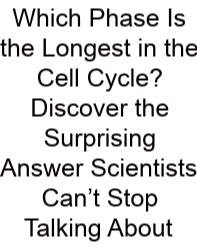 Which Phase Is The Longest In The Cell Cycle? Discover The Surprising Answer Scientists Can’t Stop Talking About
